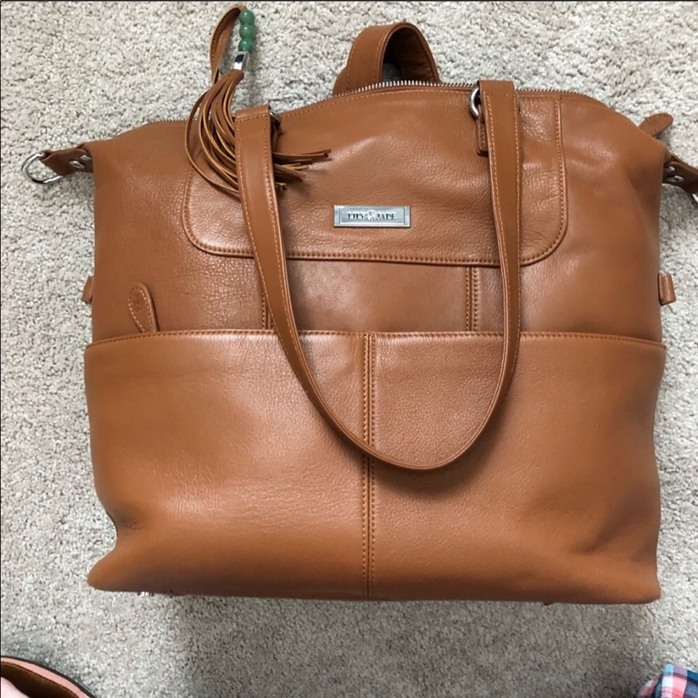 Lily Jade Shaylee diaper bag in camel